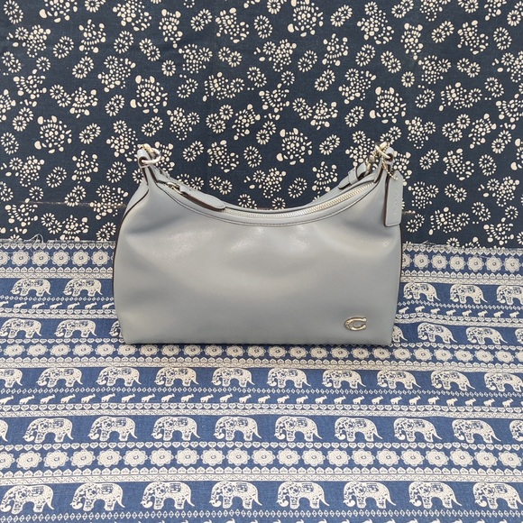 Coach Handbags - Coach Pale Blue Leather Shoulder Bag